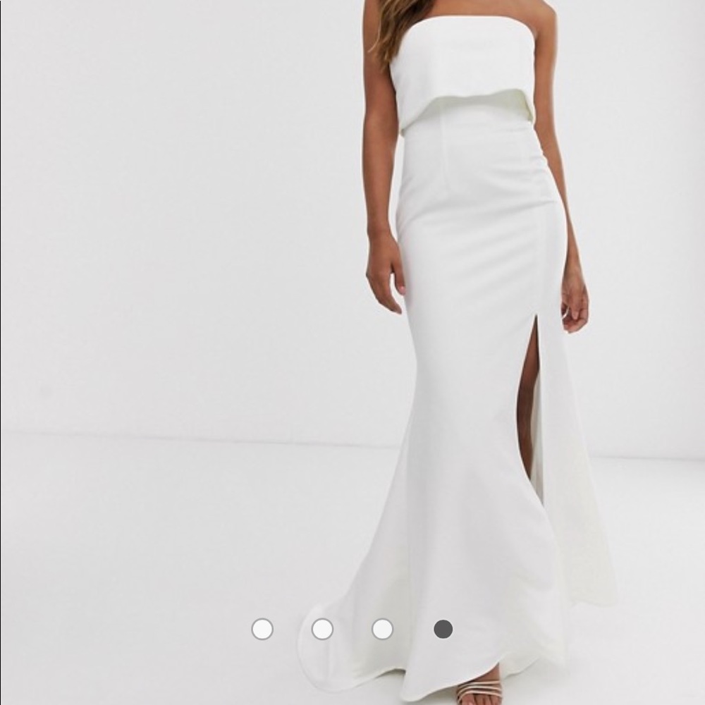 ASOS Jarlo Maxi Dress in White Size UK10/US6